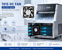 70x70x15mm DC Axiallüfter 5V/12V/24V 7015 Bürstenloser Lüfter für Eismaschine CE ROHS Zertifizierung