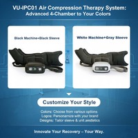 Appareil de massage par compression d'air portable VU à 4 chambres, système de récupération par compression pneumatique intermittente pour la circulation des jambes