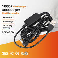 Kundenspezifisches USB-auf-DC-5,5x2,1mm-90-Grad-Winkelstromkabel, 35cm, 5V USB-A-Stecker auf DC-Hohlstecker-Ladekabel