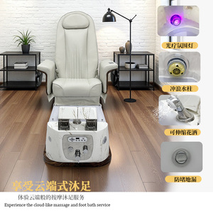 เก้าอี้นวดทำเล็บปรับระดับไฟฟ้าแบบพนักพิงสูงสำหรับร้านเสริมสวย - Product Image 4