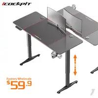 Icockpit Smart Office Furniture Table, Electric Height