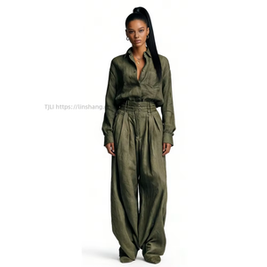 Women's Oversized Shirt & Balloon <b>Pants</b> 2 Piece Set - Casual Summer Co-ord Outfit Fashion - Product Image 6