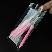 Prêt à expédier en gros boîtes d'emballage pliantes en forme d'oreiller en plastique transparent transparent Caractéristique recyclable