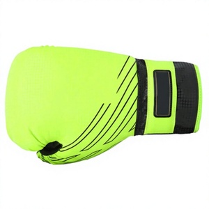 Guantes de Boxeo de Piel Sintética Verde Neón, Cierre de Gancho y Bucle, 8oz/12oz/14oz, Guantes de Entrenamiento para MMA y Kick Boxing - Product Image 2