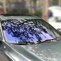 Kaca Film Chameleon Tint CR-80BL Biru Custom Vlt 82%  UVR99%  UVR78%  Pelindung UV OEM ODM Logo Custom 2mil 1.52*30M