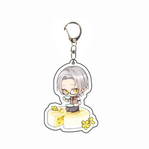 Lágrimas de Themis Cute Cake Series Sleep Under Cover Shape Luke Artem Vyn <span class=keywords><strong>Marius</strong></span> Llavero Base de joyería Soportes Llavero Fans Regalos - Product Image 3