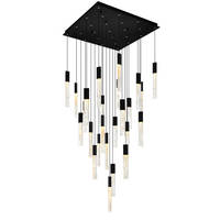 Lustre suspendu moderne personnalisable pour escalier à haut plafond, cristal, escalier, luxe, longs lustres