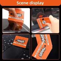 KUNAISI Raclette magnétique pour pare-brise de voiture, en gel de silice orange auto-réparant, pour PPF, outils de pose et de décapage de film de protection automobile