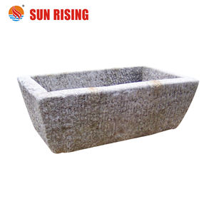 Décoration de jardin Pots de jardinières rectangulaires Antique Vieille <span class=keywords><strong>pierre</strong></span> Sculpture Bétail Cochon Abreuvoirs à vendre Commerce - Product Image 2