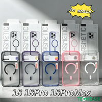 Coque de téléphone portable transparente en TPU+PC avec chargement magnétique sans fil, antichoc, anti-jaunissement et électroplaquée pour 18 Pro
