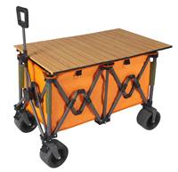 Personnalisé extérieur jardin 4 roues métal pliable pliable plage camping chariot de transport pliable chariot avec roue de table