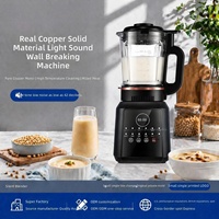Mixeur Électrique Silencieux 1200W à Commande Tactile, Préparateur de Smoothies et Aliments pour Bébé, Contenant en Verre, 7+ Vitesses, Chauffage Intégré, Idéal Hôtellerie