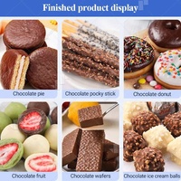 Machine professionnelle de production de dragées et de glaçages pour enrobage au chocolat, modèle 1500, pour bâtonnets de gaufrettes et biscuits