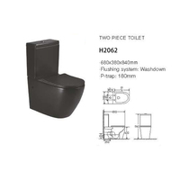 Toilette de luxe en céramique en deux pièces Design moderne Placard d'eau confortable avec double chasse pour salle de bain P-Trap & S-Trap