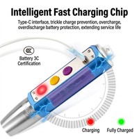 Linternas de Alta Calidad Tipo-C USB de Aleación de Aluminio con LED de 3 Lúmenes para Gemas, Piedras Preciosas y Joyería, con Resistencia al Agua IP66 y 50000 Horas de Duración