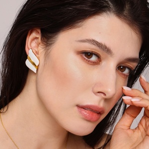 Boucles d'oreilles tendance en acier inoxydable de haute qualité, bijoux de mode, boucles d'oreilles en acier inoxydable 316 pour femmes - Product Image 2