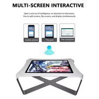 Système Android Windows à écran tactile intelligent de table numérique interactive d'affichage à cristaux liquides d'intérieur libre pour le jeu de café de magasin de détail