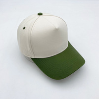 Gorra de Béisbol de 5 Paneles, Material Suave de Sarga 100% Algodón, Diseño 3D y Plano, Gorras con Logotipo Bordado Personalizado, Gorras de Dos Tonos