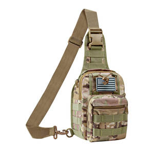 AYPPRO Unisex multifuncional camuflaje táctico mochila de día impermeable al aire libre asalto Molle Ranger <span class=keywords><strong>Sling</strong></span> Bag con parche - Product Image 1
