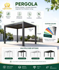 Pergola motorisée à lames orientables, imperméable, bioclimatique, avec gouttière dissimulée - Product Image 5