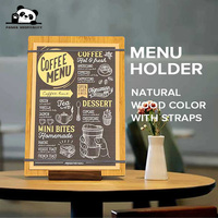 Menú Personalizado Natural de 4.5x12.5 Pulgadas, Opciones en Negro y Marrón para Cafeterías y Restaurantes de Comida Rápida