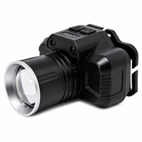 Zoombare Aluminium-LED-Stirnlampe mit Bewegungssensor, Wiederaufladbarem Akku, IP44-Zertifizierung, Superheller Einstellbarer Strahl für Camping und Wandern