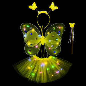 LED Flashing Magic Wand Glowing Butterfly Wings Set Flower Fairy Toys <strong>for</strong> Little Girls Ramadan Christmas Valentine's Day - Product Image 2