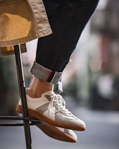 Zapatillas de Primavera para Hombre y Mujer – Elegantes Zapatos Casuales de Caña Baja en Cuero Genuino Blanco con Suelas Retro Elevadas - Product Image 6