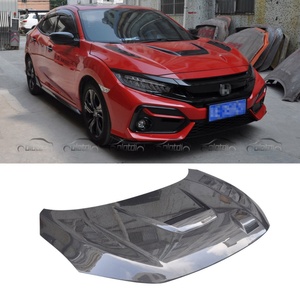 Capot moteur en fibre de carbone style JS pour Honda Civic Si Type R Coupé et Berline 10e génération 2016+ avec nouvelles vis - Product Image 3
