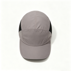 Gorra Deportiva de Malla de 5 Paneles, Transpirable, Ajustable, Unisex, para Exteriores, Gris con Panel Lateral Negro, Ligera, para Primavera y Verano - Product Image 3