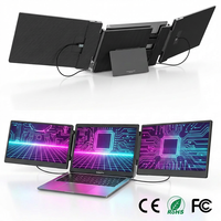 Moniteur portable triple écran S3 pour ordinateur portable, 14 pouces FHD 1080P IPS, extension d'écran double pour ordinateurs portables de 13 à 17 pouces, usine OEM ODM