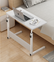 Chariot à roulettes Table de chevet inclinable Bureau à roulettes Table à roulettes réglable Support pour ordinateur portable Table d'appoint pour canapé
