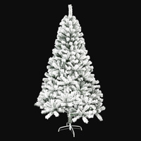 UMIND Artificielle Neige-Floqué Blanc Arbre de Noël Multi-Langue Grand Festival Déco