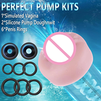 Pompe à vide pour pénis 6 en 1 pour homme, étanche IPX7, avec 5 modes de succion, 4 niveaux de pression et vibration - Appareil d'entraînement du pénis