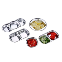 Plaque grillante multifonctionnelle en acier inoxydable avec assiettes à assaisonnement, assiette aux saveurs sucrées, assiette aux saveurs pour hot pot.