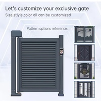 Portail électrique intelligent personnalisé en usine, étanche, à ouverture latérale automatique, en alliage d'aluminium, avec lecteur de carte d'identité et ouverture rapide