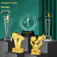 Trophée en résine de football, plaque personnalisée pour les jeux sportifs scolaires, compétition, prix du champion, commémoration en Chine