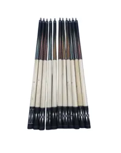 Axes Bâton de queue de billard haut de gamme Incrustation de bois d'érable Incrusté de couleur Queue de billard Bâton de billard en fibre de carbone Ébène Musashi semblable