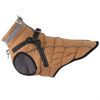 Manteau d'hiver chaud en polyester pour chien, veste réfléchissante imperméable doublée de polaire, gilet-harnais pour chiens de taille moyenne et grande