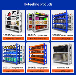 מדפי מתכת מתכווננת 4 שכבות פלדה מגולגל קרה מצופה אבקת 100 ק "ג לכל שכבה כלי ללא מחסן לאחסון - Product Image 6