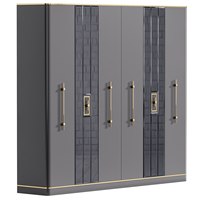 Ensemble de meubles de chambre à coucher de luxe moderne, lit rembourré, armoire, coiffeuse, miroirs, commode, Liberty WOODEX, mobilier complet pour la maison