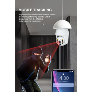 Regis tuya không dây <span class=keywords><strong>IP</strong></span> E27 3MP 5MP thông minh <span class=keywords><strong>Camera</strong></span> an ninh 360 độ tự động theo dõi trong nhà giám sát bóng đèn thông minh <span class=keywords><strong>CMOS</strong></span> - Product Image 4