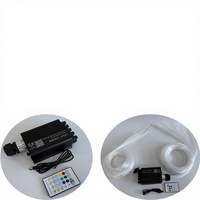 Lumières LED à fibres optiques 16W RGBW effet étoile filante scintillante, fibres de 3M, IP44, télécommande, pour plafond de voiture et plafonnier