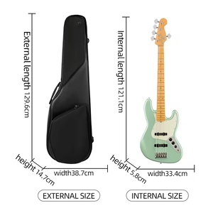 RM Guitar Sac à dos rigide avec mousse Oxford Tissu Fermeture à glissière étanche pour instruments de musique - Product Image 4