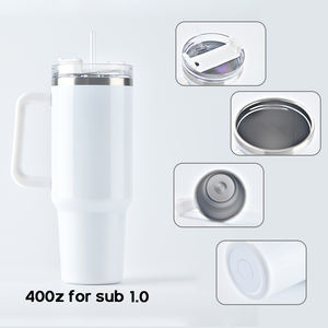 Envío Gratis desde Almacén en EE. UU. Vaso Térmico de Acero Inoxidable de 40 oz con Asa para Sublimación, Regalos Empresariales, Ecológico y Aislamiento al Vacío - Product Image 2