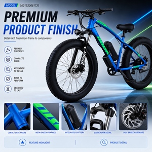 Bicicleta <span class=keywords><strong>DOOK</strong></span> al por mayor del fabricante, con batería de litio, 26 pulgadas, para nieve, para adultos, con neumáticos gruesos, para playa, todoterreno, con amortiguación, de aluminio. - Product Image 5