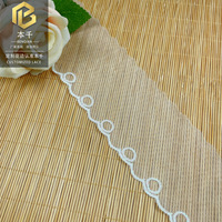 LEIXUSI 5,5 cm Dentelle en maille ondulée blanche, Bande de dentelle décorative pour poignets, vêtements pour enfants, textile de maison et projets DIY faits main en gros