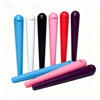 Tube conique en plastique à bouchon rabattable de couleur assortie, tube d'emballage vide léger en PP, impression personnalisée pour une utilisation quotidienne