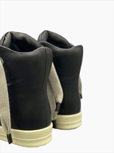 Bottes montantes en cuir de luxe pour hommes, style baskets, à semelle épaisse, décontractées, de haute qualité, pour le streetwear - Product Image 3