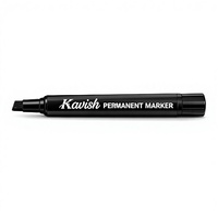 Marqueur permanent noir JIANJIAN, pointe oblique 5 mm, en plastique